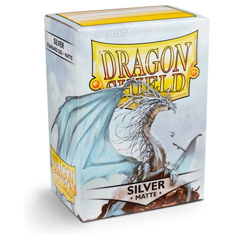 Dragon Shield - Standard Sleeves - Matte Silver (×100)