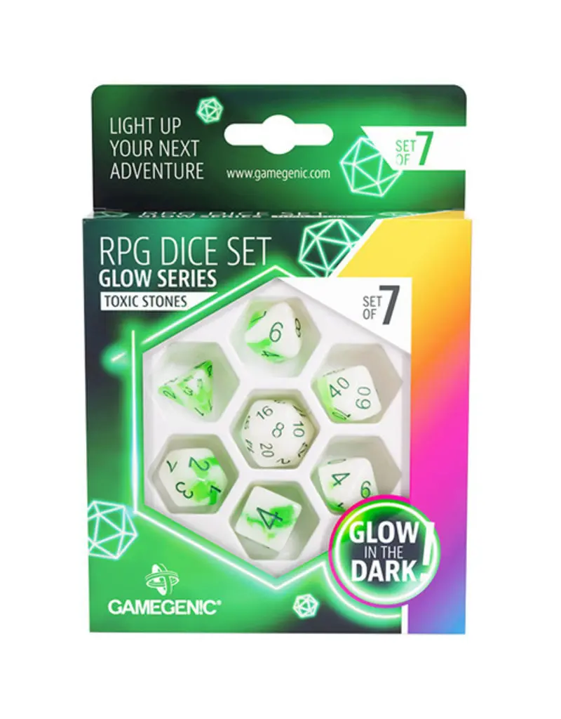 Set de 7 dés Glow series Gamegenic