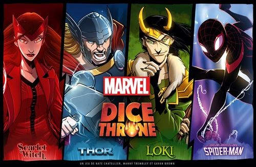 Dice Throne Marvel - Thor, Loki, Spiderman, Scarlet Witch