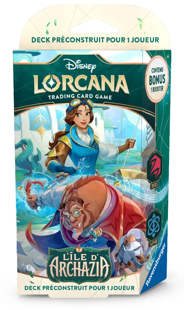 Disney Lorcana : Set 7 l'île d'Archazia Starter Deck Belle et Bête