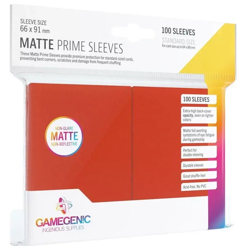 GG : Sleeves Matte Prime Red Gamegenic (x100)