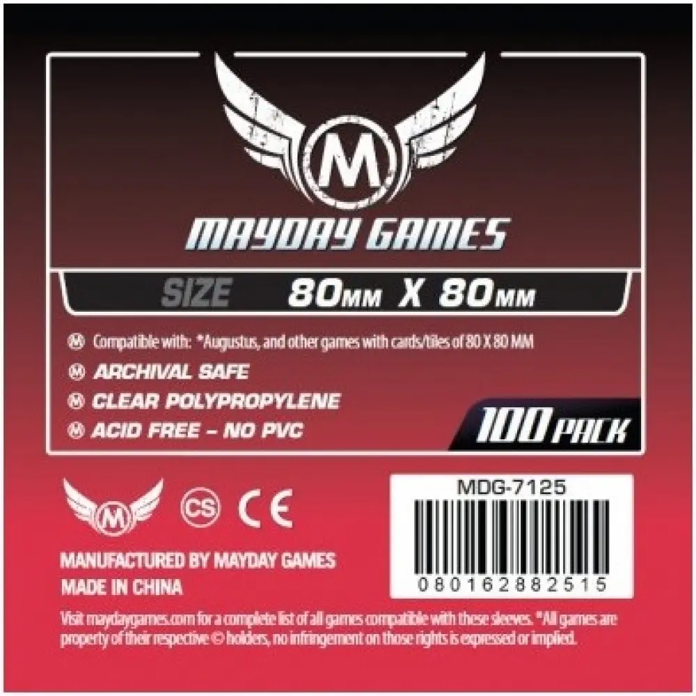 Mayday : Sleeves 80x80mm Square Standard (x100)