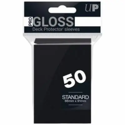 Ultra PRO : Sleeves Standard Noir Gloss (x50)