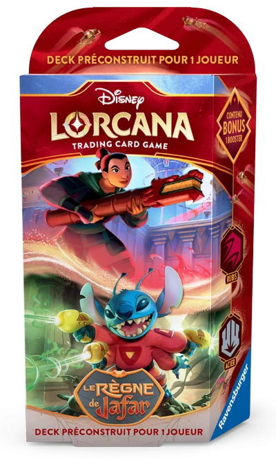 Disney Lorcana : Set 8 Le Règne de Jafar Starter Deck Mulan et Stitch