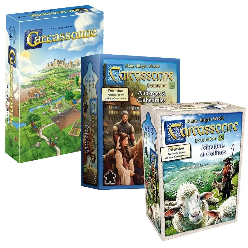 [Bundle Carcassonne + Ext 1 + Ext 9] Carcassonne : Bundle jeu + ext 1 + ext 9