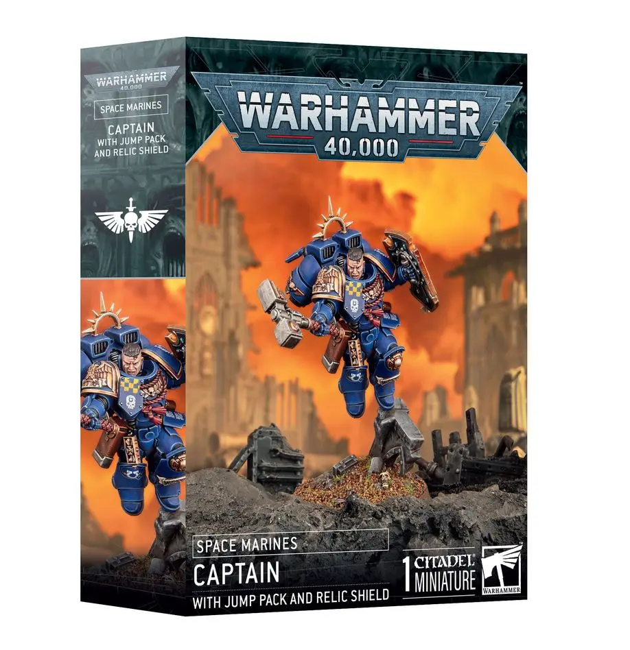 Warhammer 40K - Capitaine avec Réacteur Dorsal et Bouclier Relique 48-102