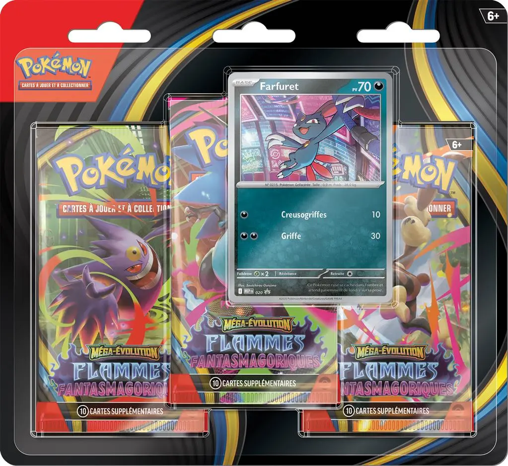 Pokemon ME02 : pack 3 boosters tripack Farfuret