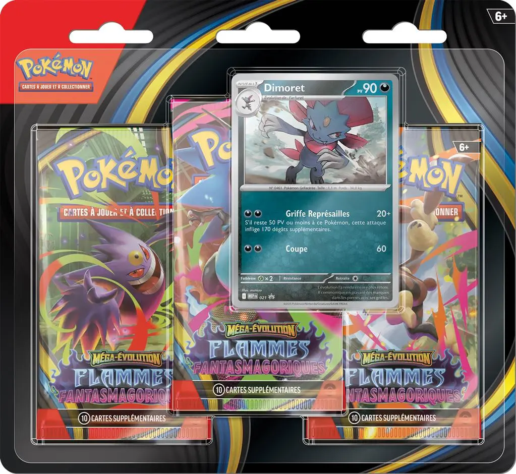 Pokemon ME02 : pack 3 boosters tripack Dimoret