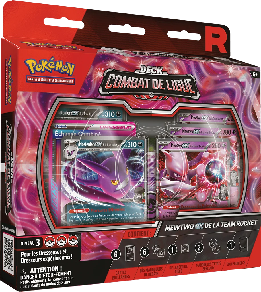 Pokémon : Deck Combat de Ligue Mewtwo Ex Team Rocket FR