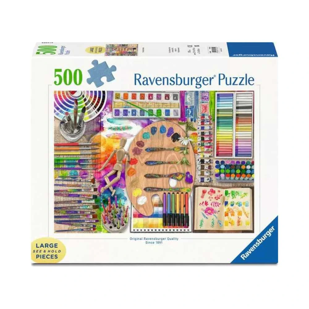 Puzzle 500 pièces larges : Palette d'artiste