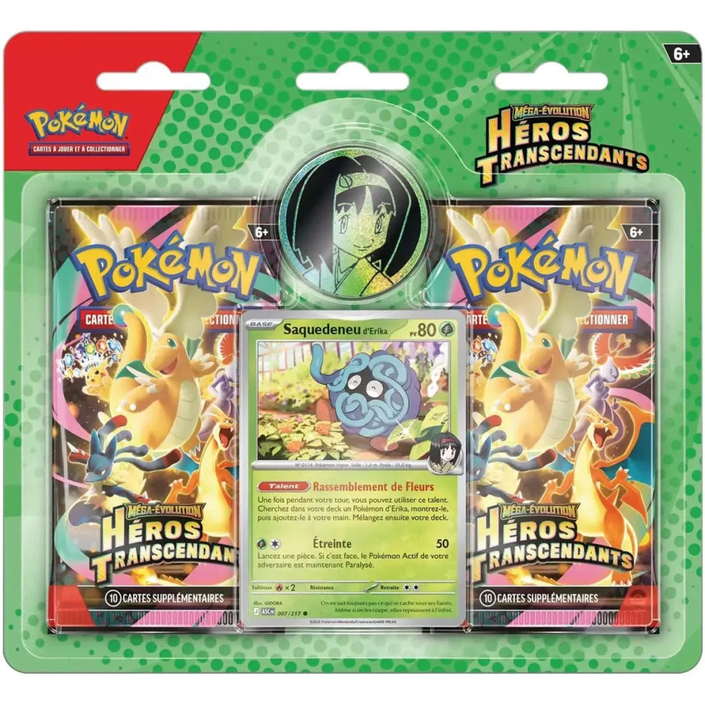 Pokemon ME02.5 Héros Transcendants : pack 2 boosters Saquedeneu