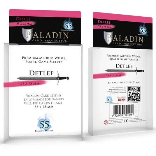 Paladin Sleeves - Detlef Premium Medium Wider 55x75mm