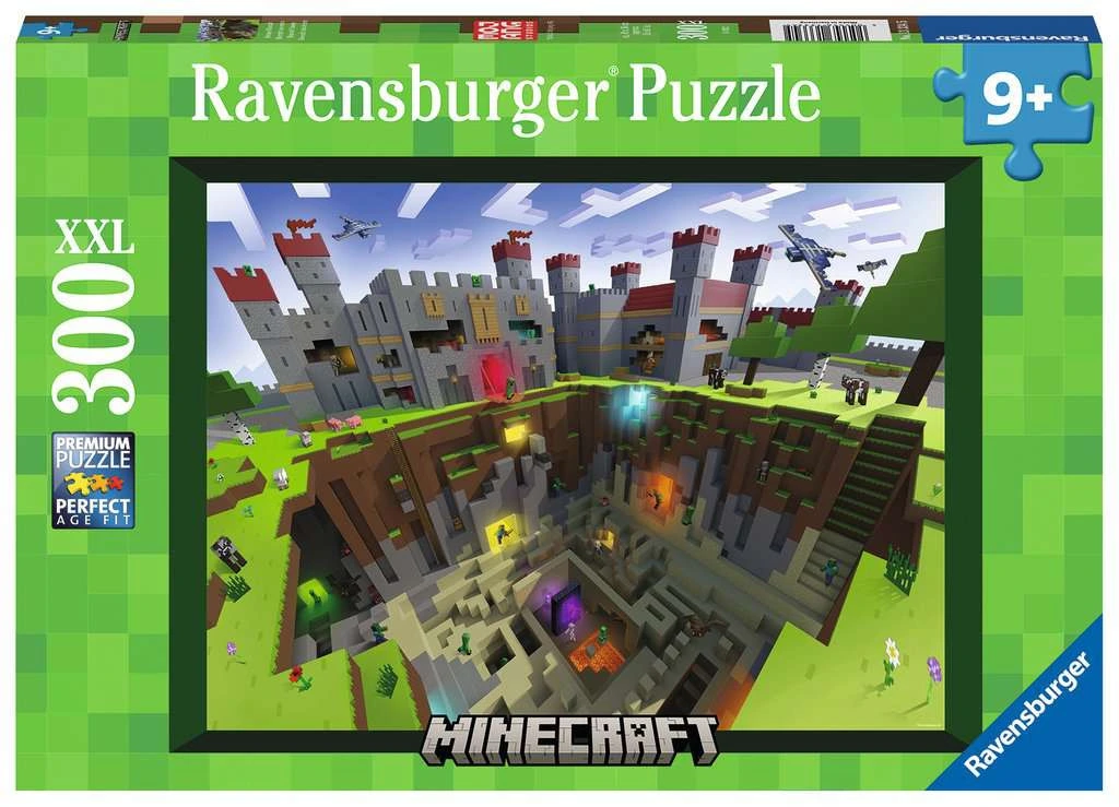 Puzzle 300 pièces XXL : Découpe Minecraft