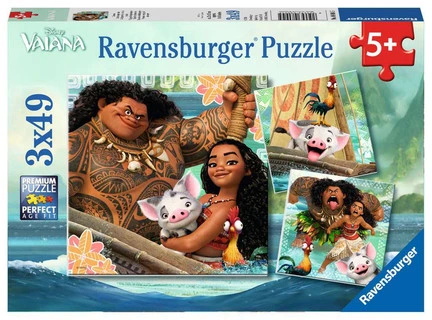 Puzzle 3x49 pièces : Vaiana La Légende du bout du monde