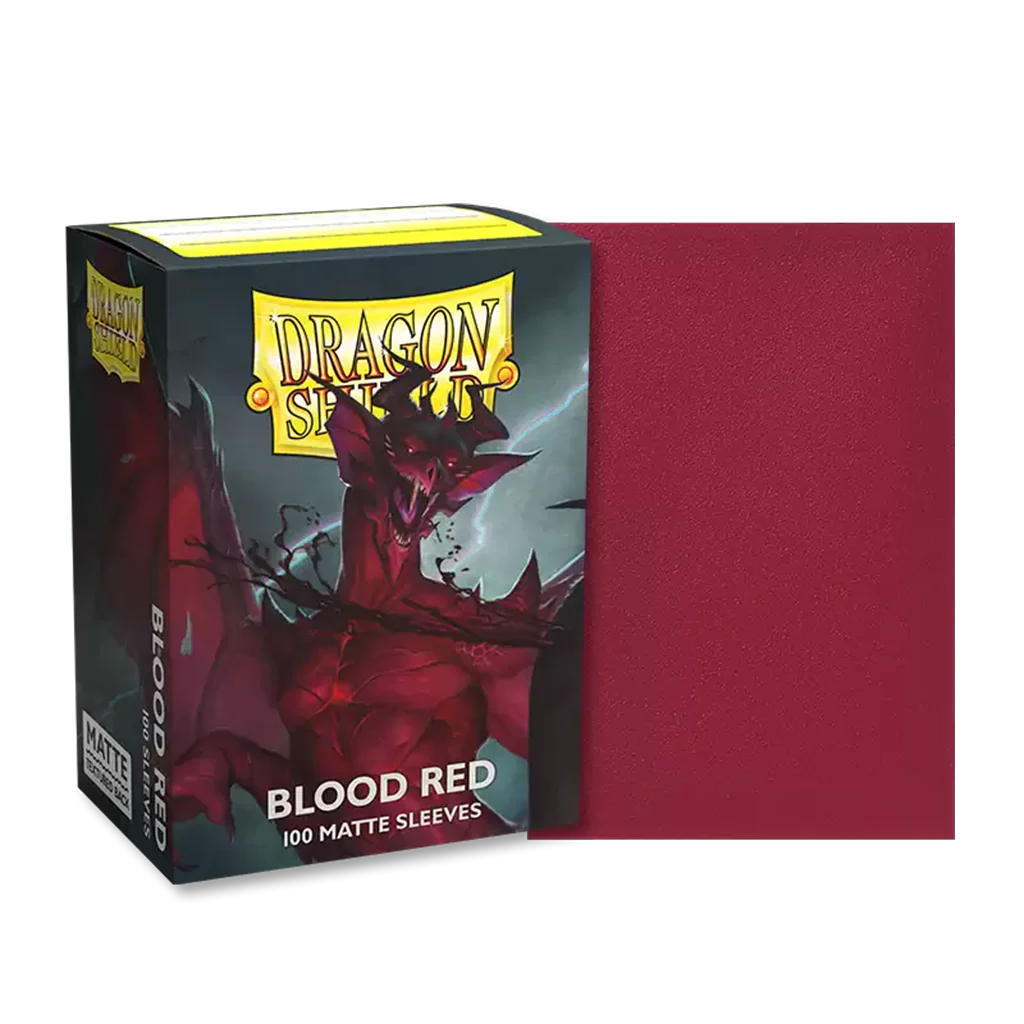 Dragon Shield - Standard Sleeves Matte : Blood Red (x100)