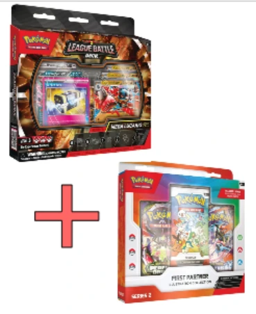 Bundle Pokemon : Deck Mega-Lucario EX + Coffret Premiers Partenaires série 2