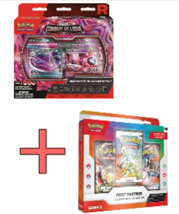 Bundle Pokemon : Deck Mewtwo EX Team Rocket + Coffret Premiers Partenaires série 2
