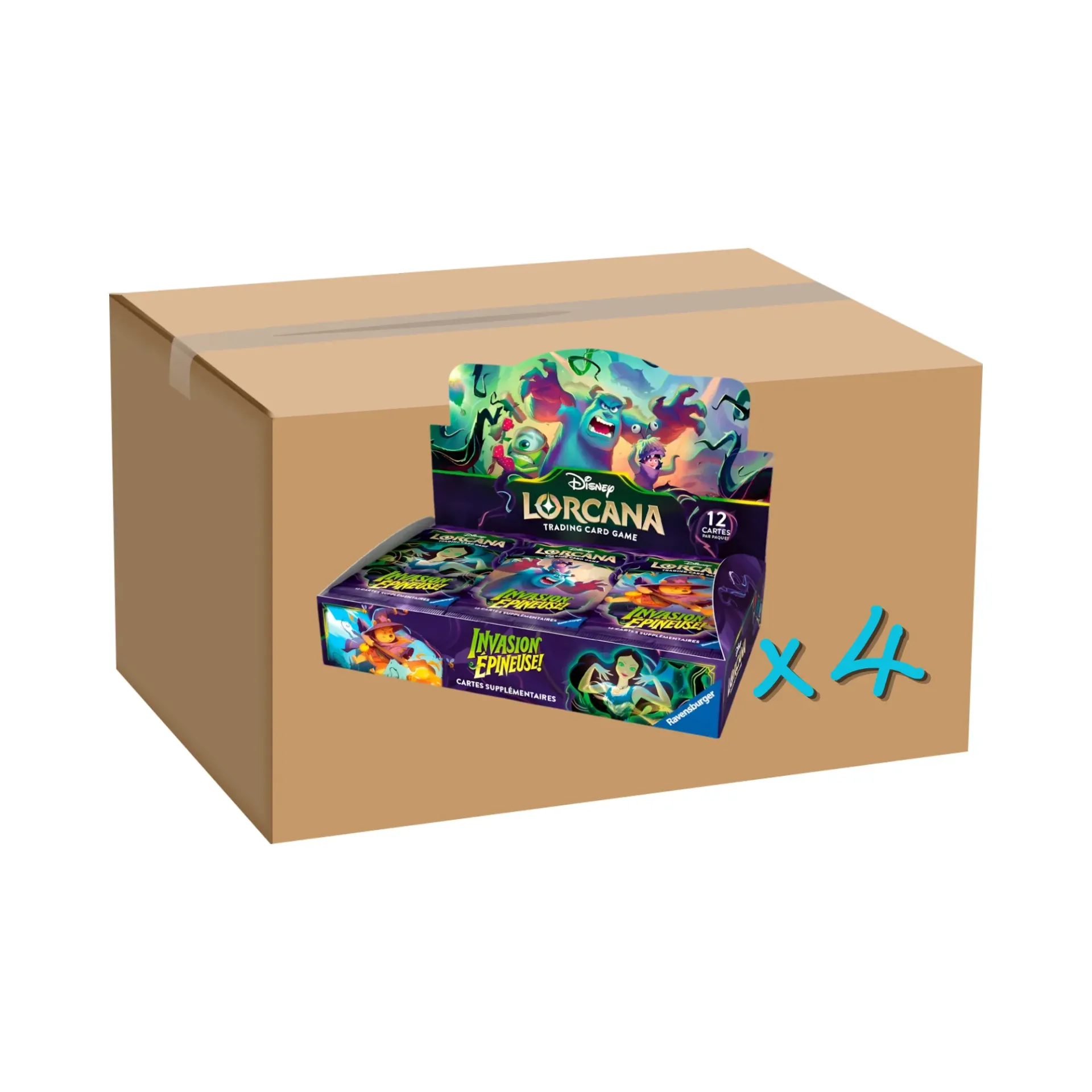 Disney Lorcana set 13 Invasion Epineuse : Case de 4 displays