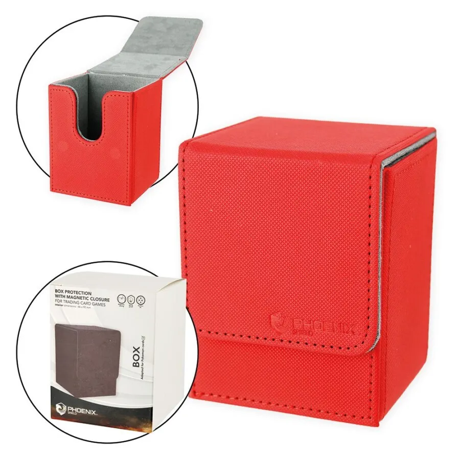 [ACCPHX006] PHOENIX SHIELD - Deck Box Deluxe magnétique - Rouge