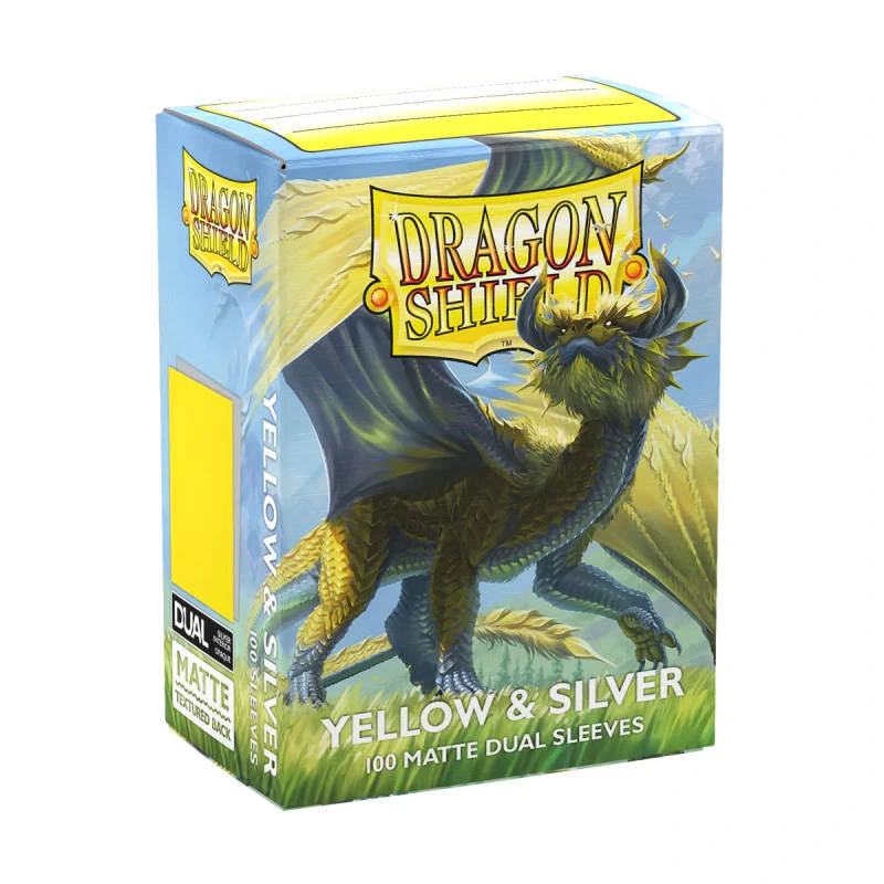 Dragon Shield - Standard Sleeves - Dual Matte - Yellow & Silver (x100)