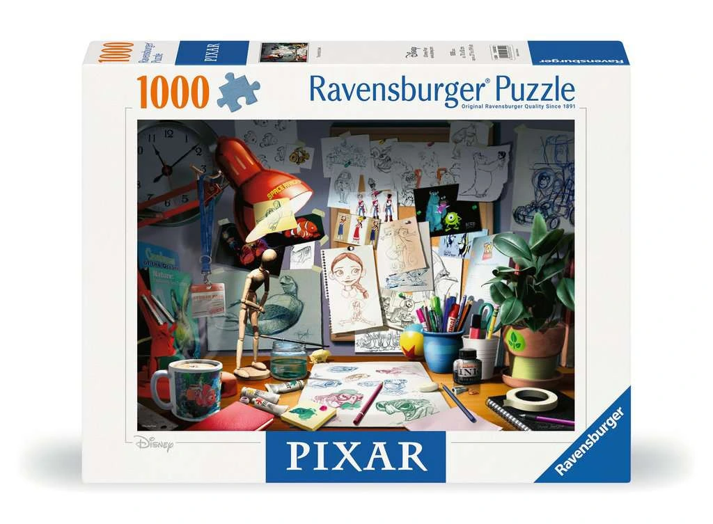 Puzzle 1000 pièces : Pixar Le Bureau de l'artiste