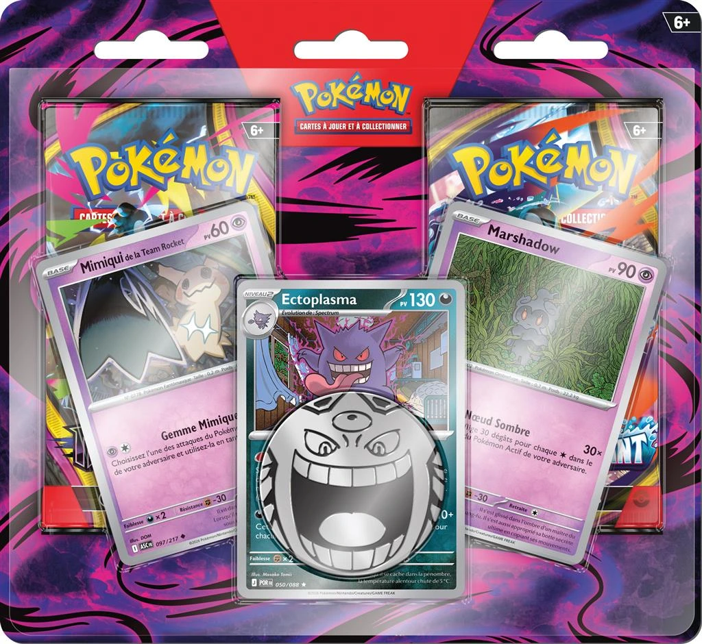 Pokémon : Pack 2 boosters ectoplasma + 3c.p Oct 26 (Blister)