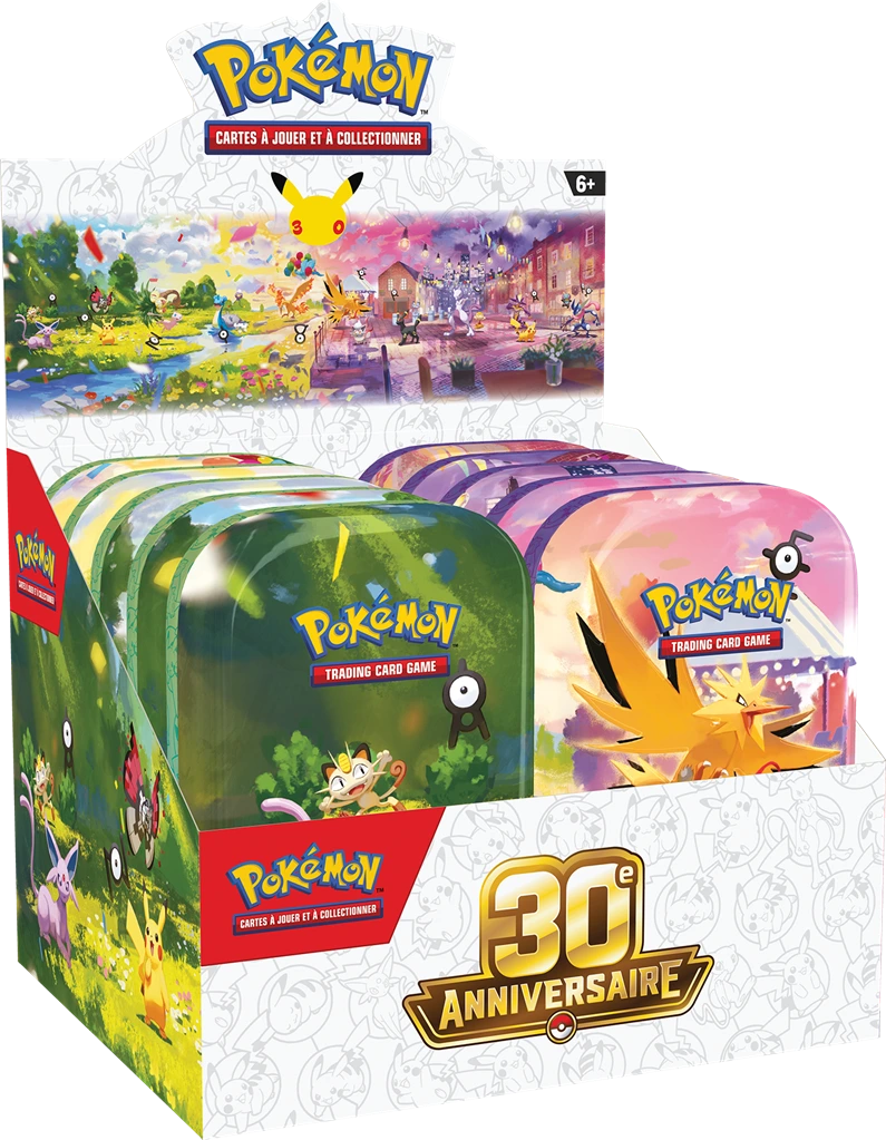 Pokémon 30 Ans : 1 Mini Tin (visuel aléatoire parmi 10)