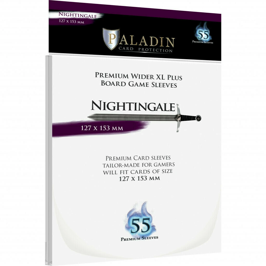 Paladin Sleeves - Nightingale Premium Wider XL PLUS 127x153mm (55 Sleeves)