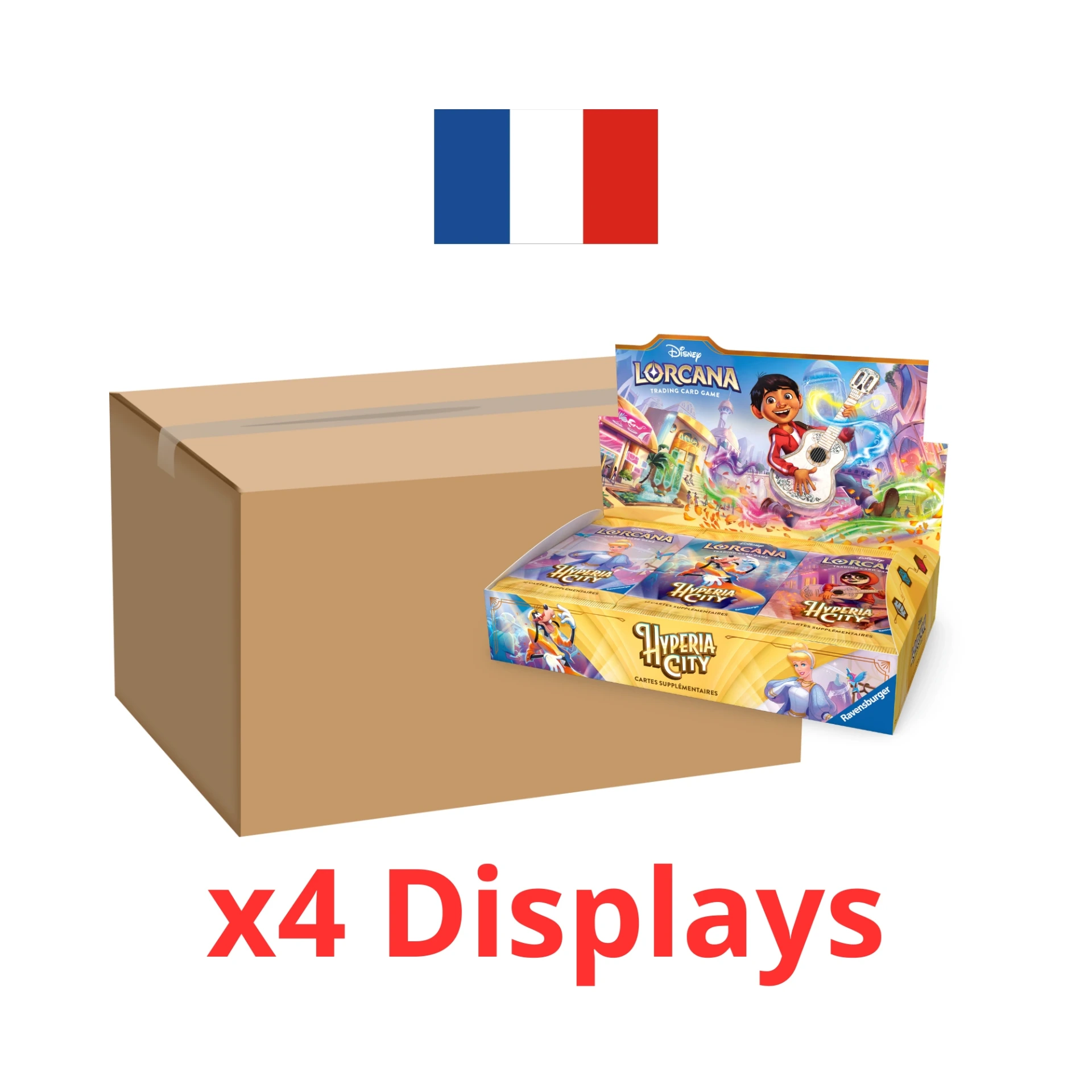 Disney Lorcana TCG - Set 14 Hyperia City : Case 4 displays
