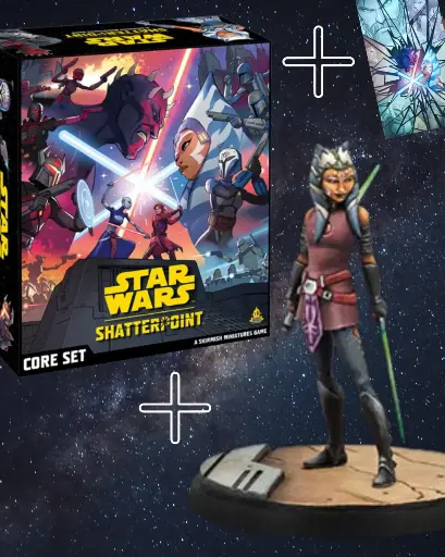 Star Wars Shatterpoint : Boite de base + Ahsoka Tano Padawan + 6 Cartes Foil