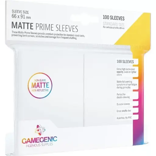GG : Sleeves Matte Prime White Gamegenic (x100)