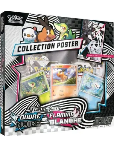 Pokemon EV10.5 : Coffret Poster Foudre Noire & Flamme Blanche